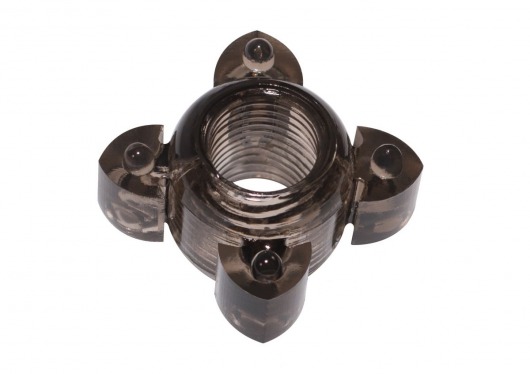 Чёрное эрекционное кольцо Rings Screw - Lola Games - в Подольске купить с доставкой