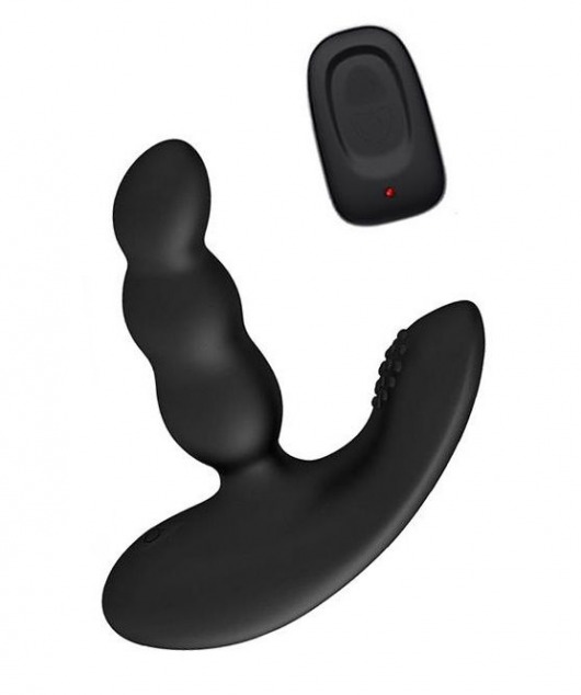 Черный силиконовый стимулятор простаты Levett Nitoc с пультом ДУ - Levett - в Подольске купить с доставкой