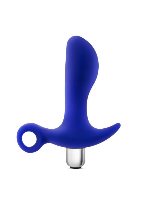 Синий стимулятор простаты с ручкой-кольцом Performance Prostimulator 02 - Blush Novelties - в Подольске купить с доставкой