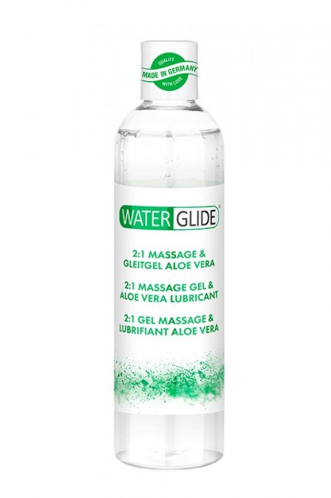 Гель-смазка 2-в-1 MASSAGE   LUBRICANT ALOE VERA - 300 мл. - Waterglide - купить с доставкой в Подольске