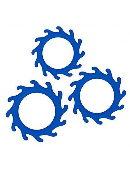 Набор из 3 синих эрекционных колец Renegade Gears - NS Novelties - в Подольске купить с доставкой