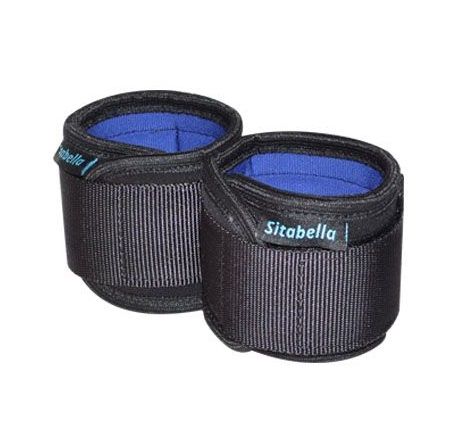 Неопреновые черно-синие наручники - Sitabella - купить с доставкой в Подольске