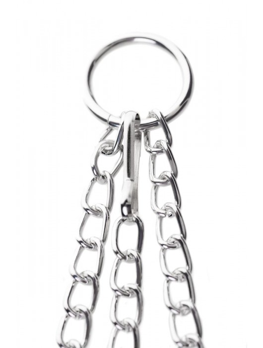 Черно-серебристые зажимы для сосков с кольцом для пениса TOYFA Metal - ToyFa - купить с доставкой в Подольске