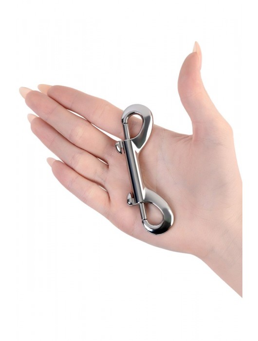 Серебристый двухсторонний карабин TOYFA Metal - ToyFa - купить с доставкой в Подольске