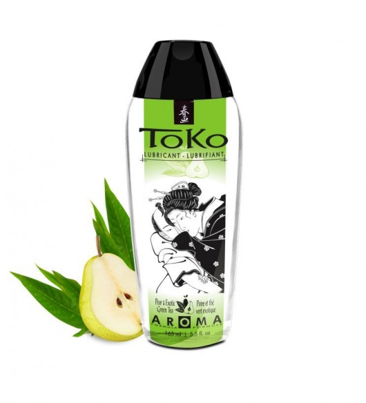 Интимный гель TOKO Pear   Exotic Green Tea с ароматом груши и зеленого чая - 165 мл. - Shunga - купить с доставкой в Подольске